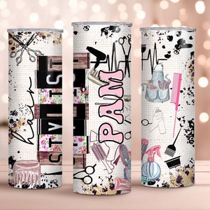 Hairdresser Life Personalized 20 oz Tumbler with Straw, Hair Hustler Mug, Cosmetology Grad Gift Cup, Beautician Gift, Hair Stylist Tumbler