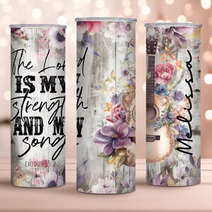 Personalized Faith Inspiration Tumbler with Lid, Biblical Verse Travel Mug, Christian Gift Tumbler 20oz, Mother&#39;s Day Religious Gift for her