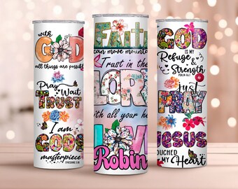 Christian Tumbler for Her, Bible Verses Cup Gift For Mother's Day, Prayer Affirmations Travel Mug For Mom, Personalized Mother's Day Gift