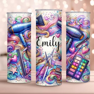 Hair Stylist Personalized 20oz Tumbler, Hair Hustler Mug, Cosmetology Grad Gift Cup, Beautician HairDresser Gift for Her, Custom Hairstylist