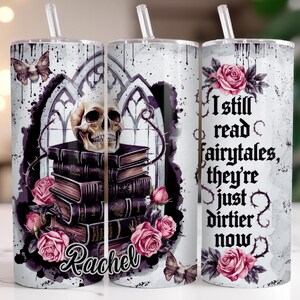 Personalized Dark Romance Tumbler, Smut Book Lover Gift, Spicy Book Club Mug, Bookish Reader, Bad Girls Travel Tumbler 20 oz, Gothic Fantasy