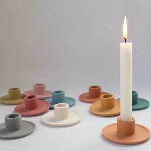 Kerzenhalter für Stabkerzen / Kerzenständer mit kleinem Teller Bild 3