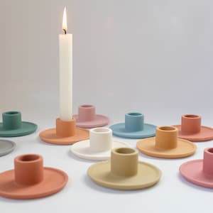 Candlestick for stick candles / candlestick with a small plate