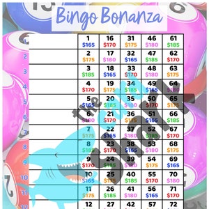 Bingo Bonanza (Simple, Mixto y Blanco)