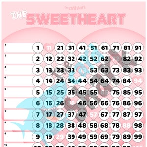 The Sweetheart Bingo (droit, mixte et blanc)