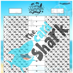 It's Summer Time - Double Double Action Bingo Game Card