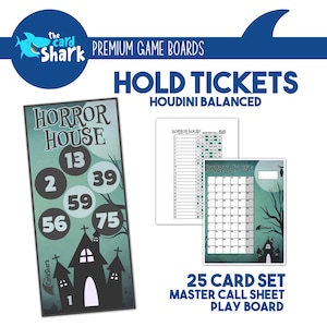 Horror House - Jeu de cartes bingo avec 6 chiffres et 25 joueurs