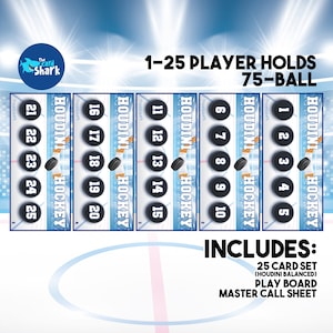 Hockey Houdini - Jeu de cartes Bingo Hold 25 joueurs