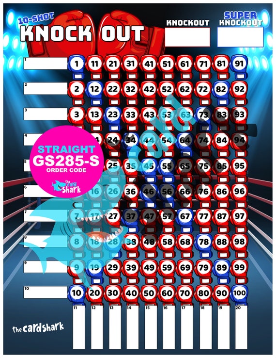 10shot Knockout Bingo Grid straight Mixed and Blank Etsy