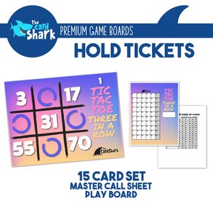 Trio de tic tac toe - jeu de cartes bingo en main pour 15 joueurs