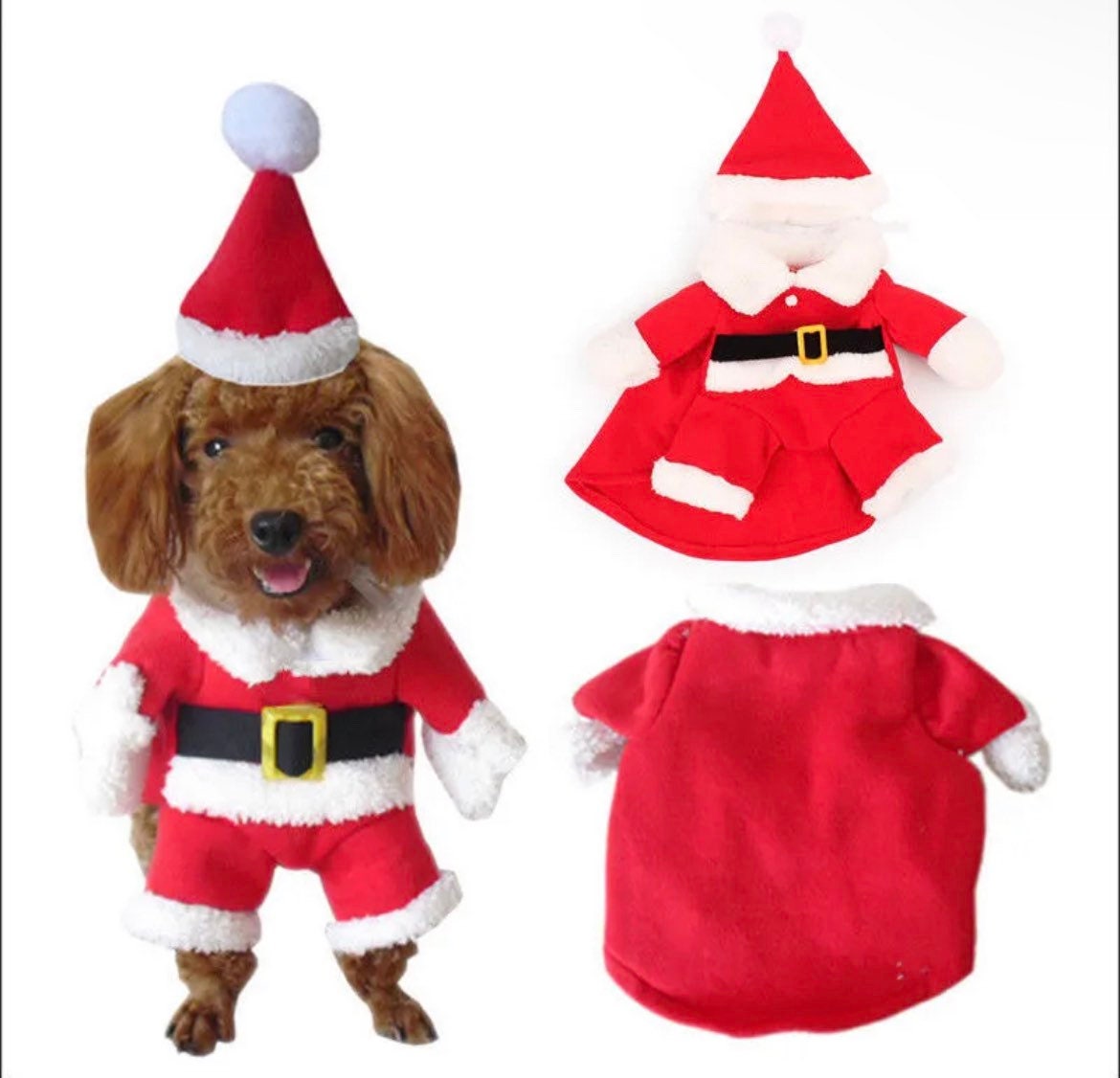 Pet Christmas Outfit Dog Cat Xmas Coat Costume Dress Fun Party Etsy UK