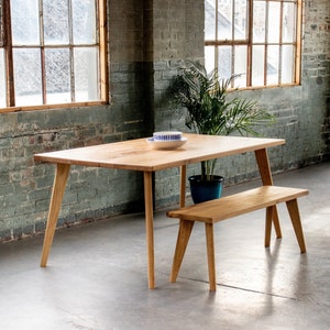 Modern Scandi Dining Table - Bespoke Table - Handmade Table- Spalted Beech Table - Elm Table - Retro Table - Modern Dining Table