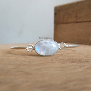 Splendido bracciale in pietra di luna, bracciale in argento sterling 925, bracciale con pietre preziose, bracciale di alta qualità fatto a mano, gioielli in pietra, bracciale boho, regalo per la persona amata.