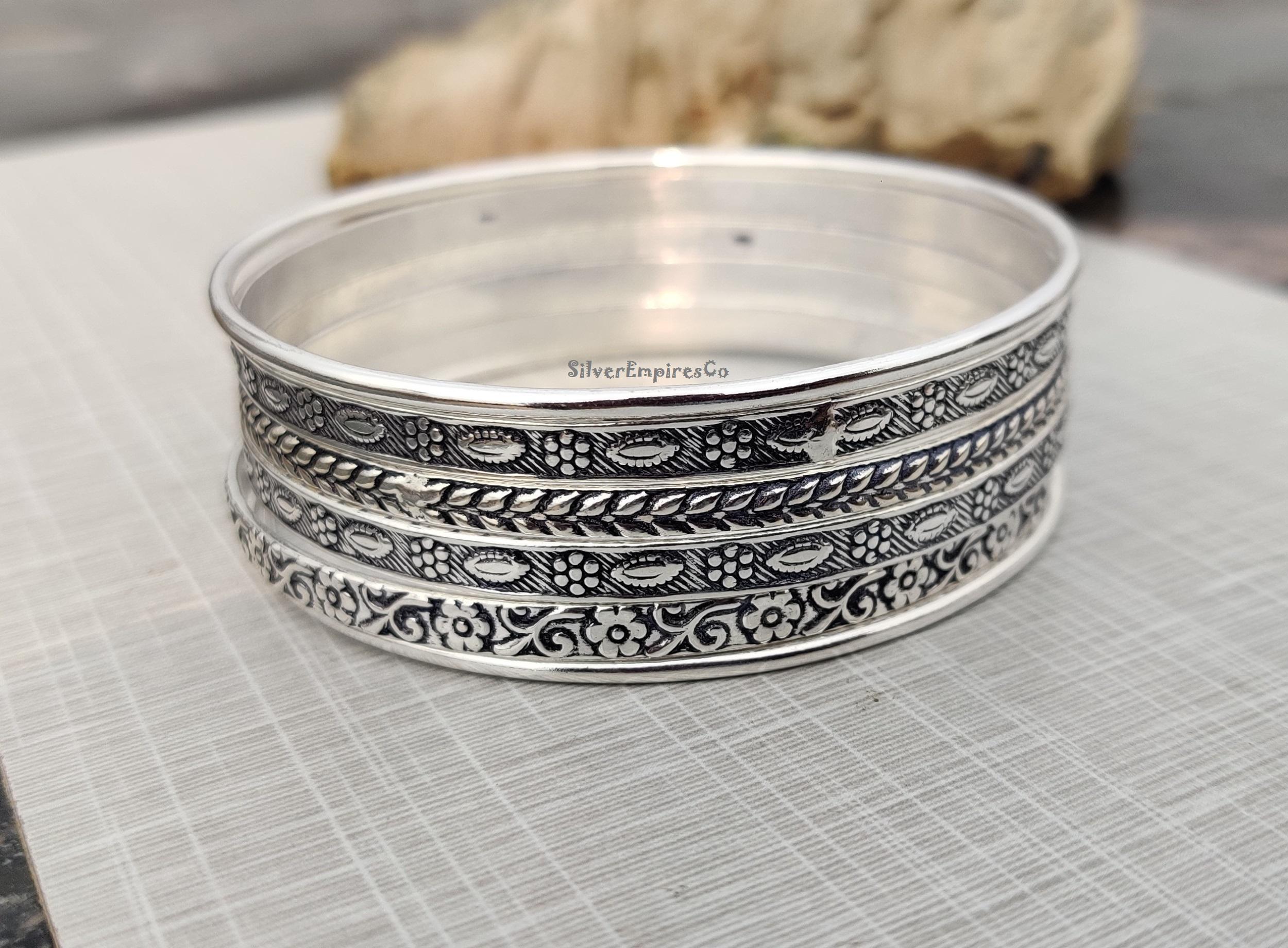 Silver Bangle 925 Sterling Silver Bangle 6 Set of Bangles Bangle