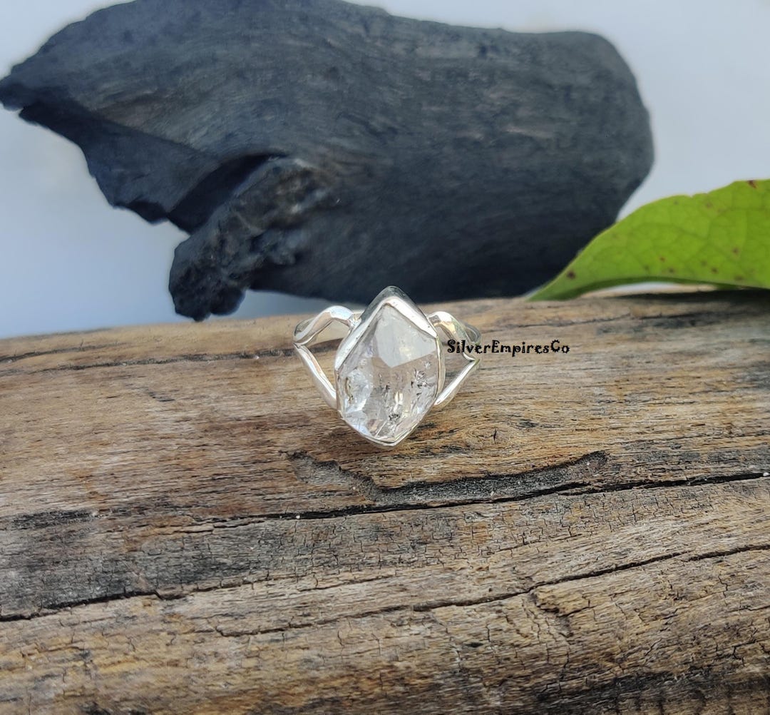Raw Crystal Statement Ring, Raw Stone Ring, 925 Sterling Silver Ring ...