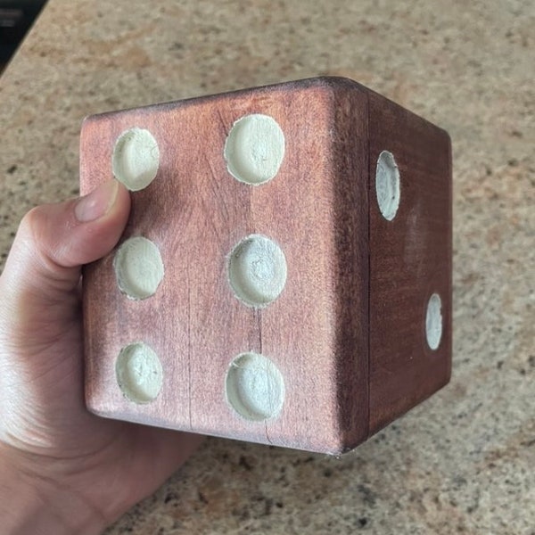 Jumbo Wooden Dice 4x4” Home Decor | Yard Game Dice | Reclaimed Pallet Wood Home Decor