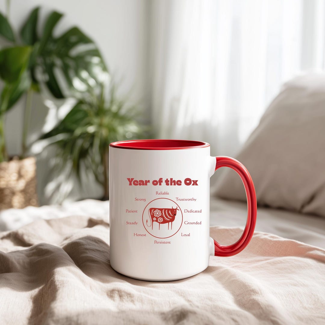 Oxgift Year of the Ox Coffee Mug, Chinese New Year Gift, Lunar New Year Mug ...