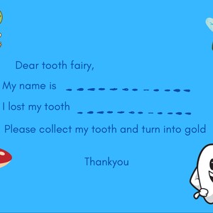 Download digital da carta da fada dos dentes dos meninos. Basta imprimir, escrever e enviar para a fada