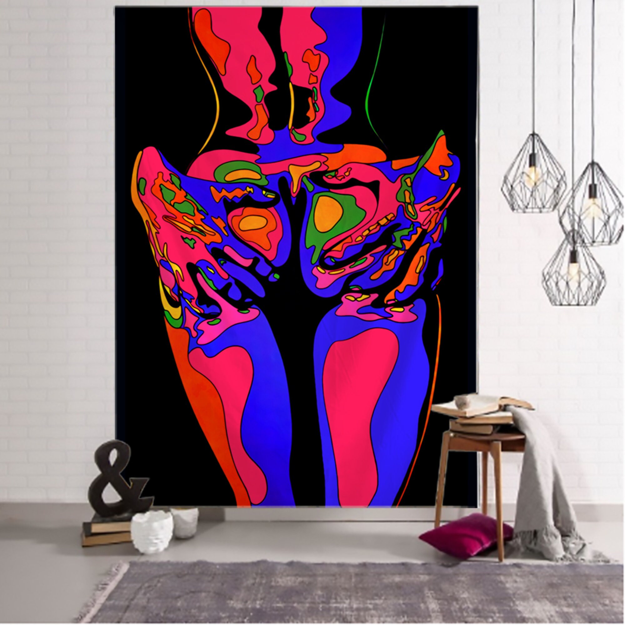 Trippy Wandteppich Etsy