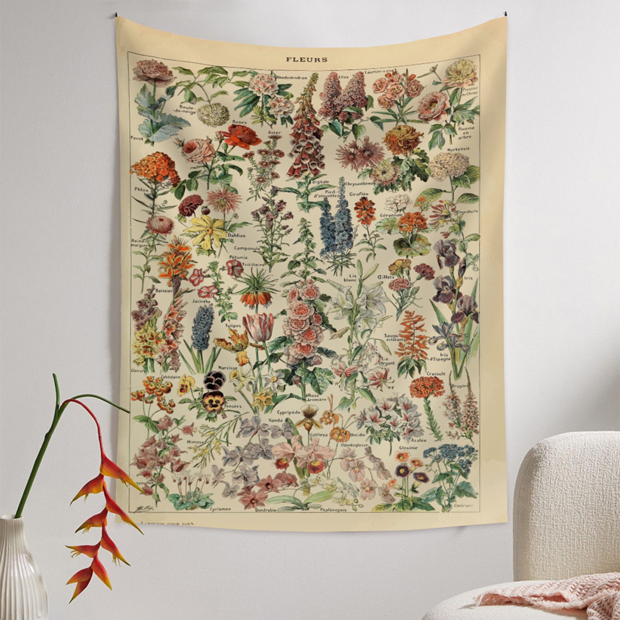 Wildflowers Tapestry, aesthetic tapestries