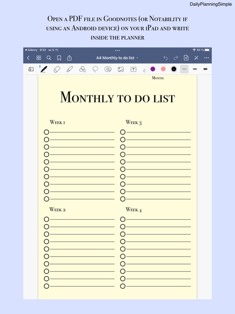 Monthly to Do List Printable to Do List Pdf to Do List - Etsy