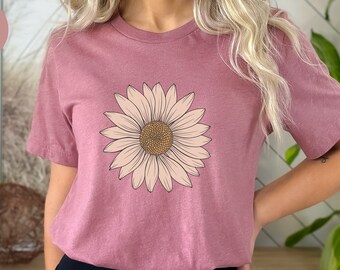 Sunflower Graphic T-Shirt, Spring Summer Clothing
