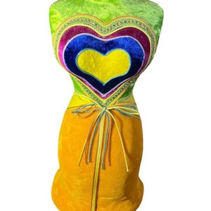 Rare Vintage Model Colorful Mannequin, 25 Inches Tall, Dress Form
