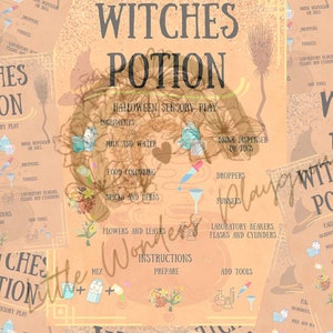 Withes potion / Halloween Sensory Table / Sensory Play/ Halloween / Preschool /Resources / Halloween Recipe / Digital print