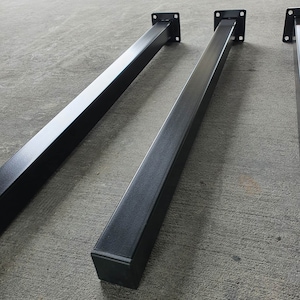 4 x Straight steel tube table legs (SET OF 4) - table legs, desk legs, coffee table legs, bench legs
