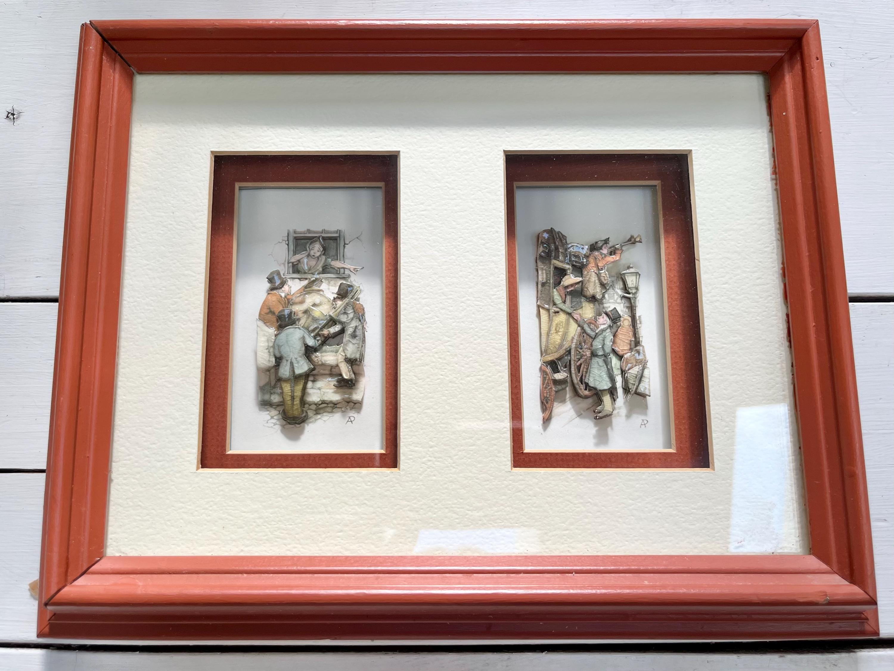 Vintage Anton Pieck Paper Tole Art: Framed 3D Diorama - Etsy Canada