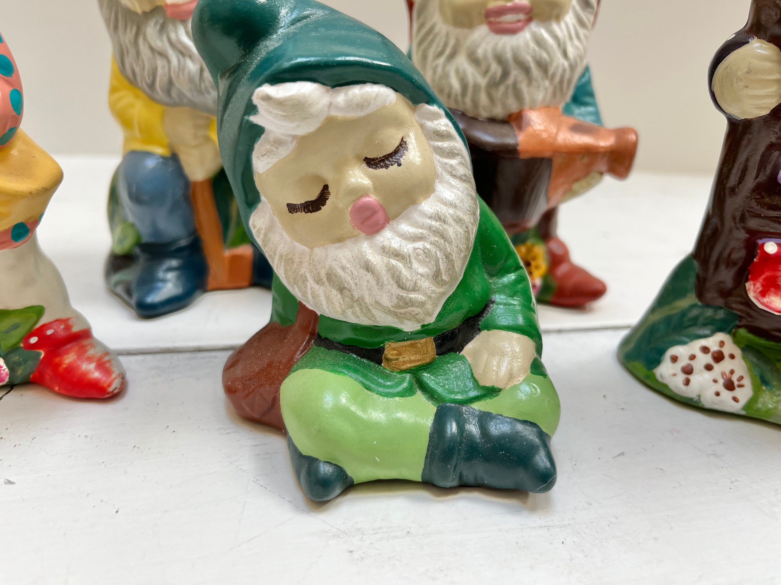 Vintage Ceramic Snow White and the Seven Dwarfs Gnome Set - Etsy