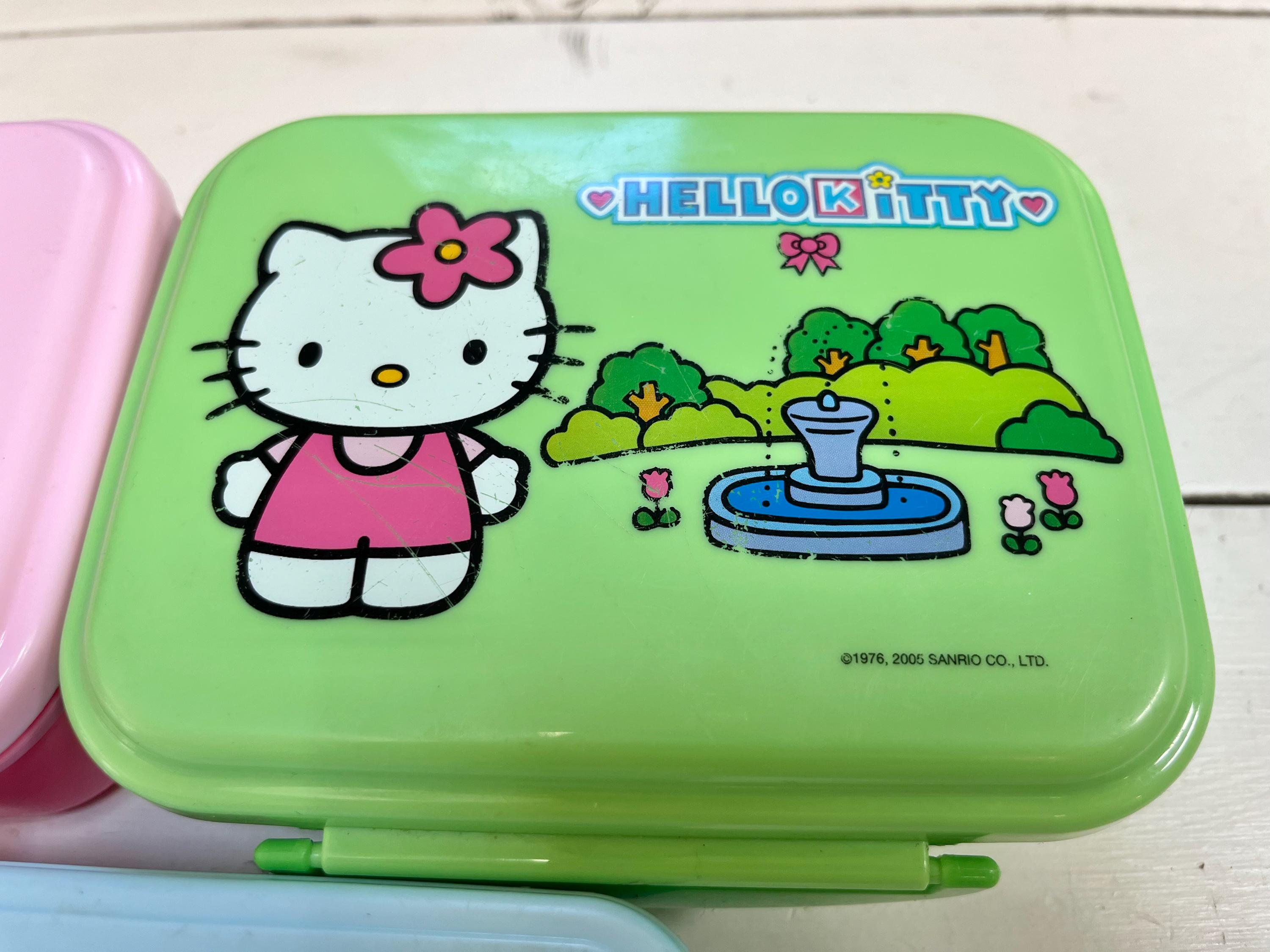 ヴィンテージ ハローキティ 弁当箱セット、サンリオ プラスチック