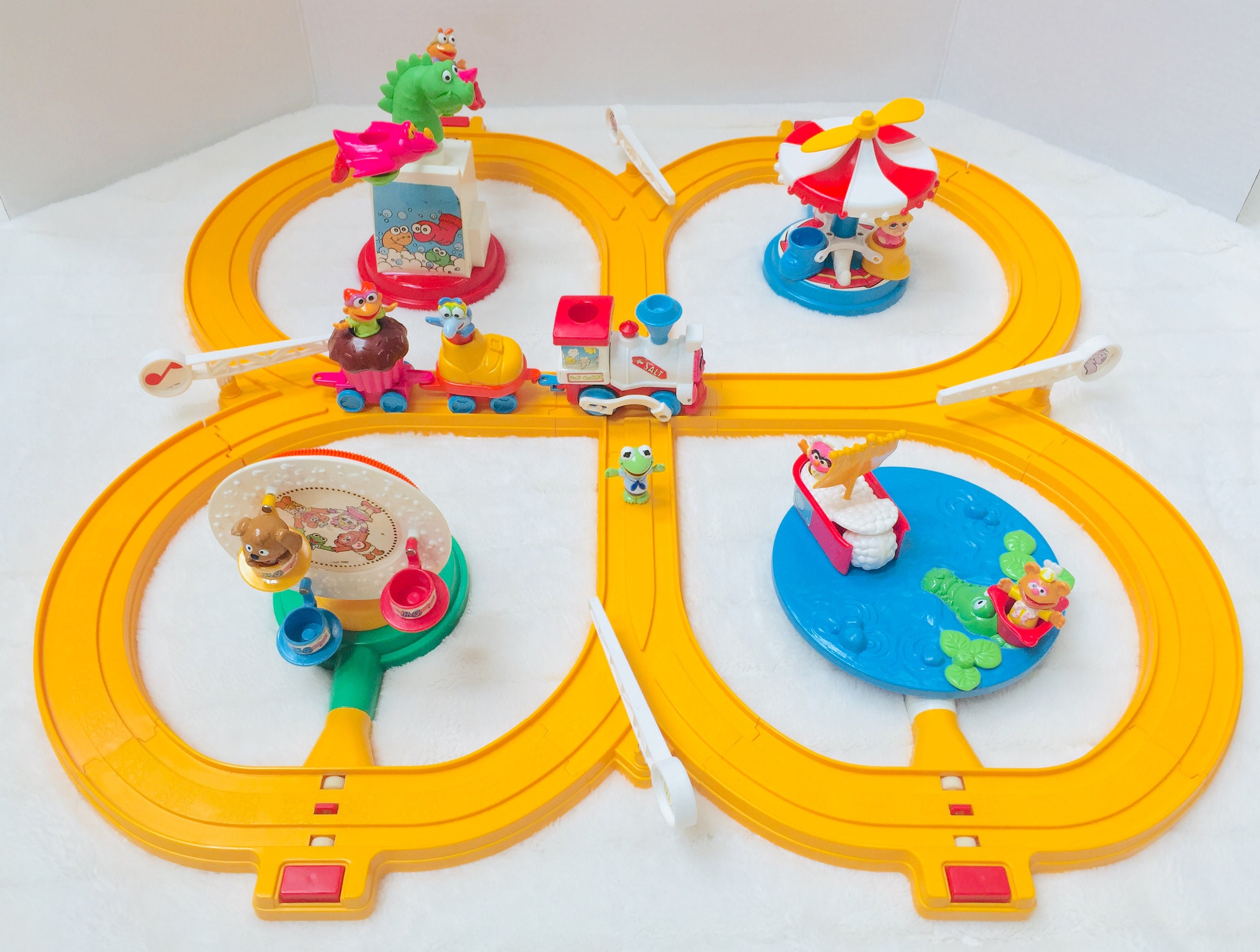 The Muppet Babies 1989 Imagination Park Play Set Train Rides Playmates Vintage Toys Trains Rare Playset 80s Muppets Collectible