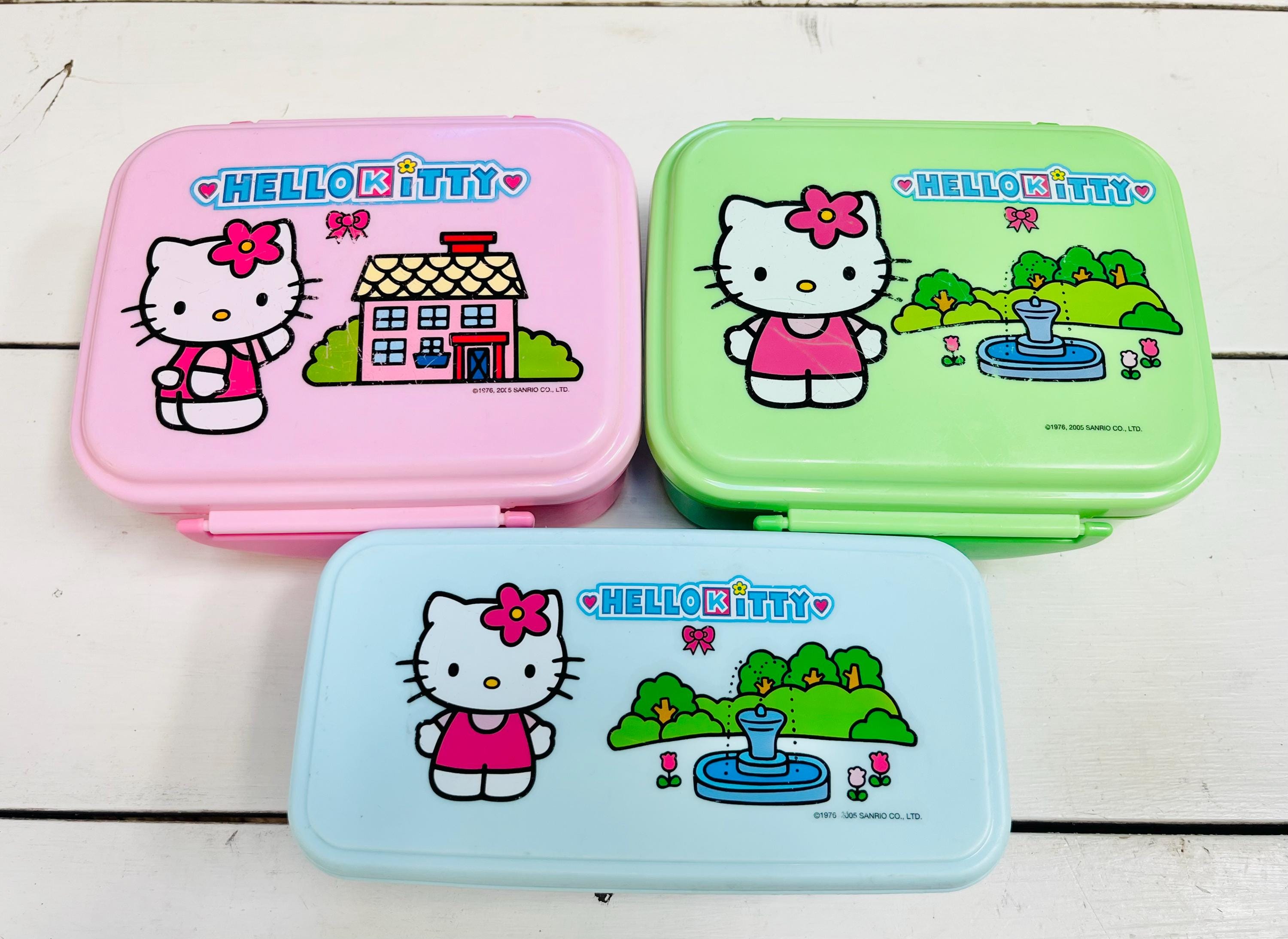 ヴィンテージ ハローキティ 弁当箱セット、サンリオ プラスチック