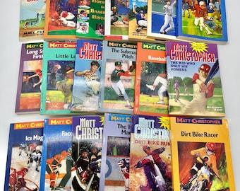 Vintage Matt Christopher Sports Books: Tween Novel Book Series Lot of 22