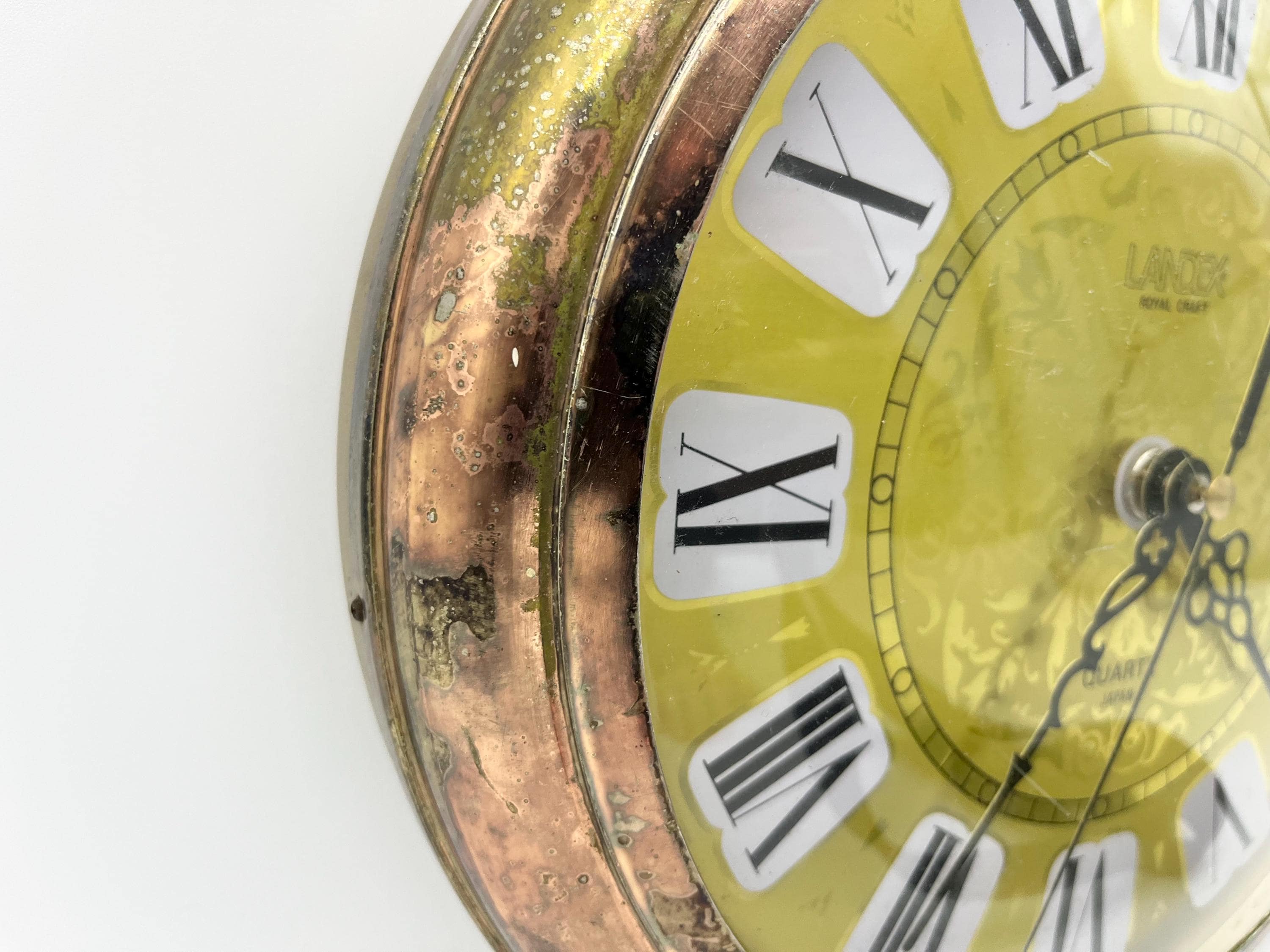 ヴィンテージ Landex 懐中時計スタイル 壁掛け時計 日本製 クォーツ