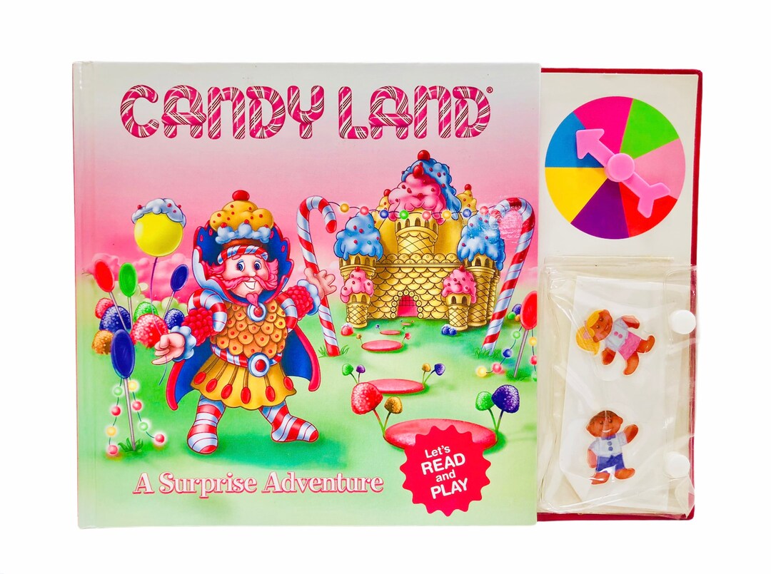 Candyland A Surprise Adventure Book and Game Stickers Spinner Hasbro