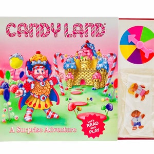 Candyland A Surprise Adventure Book and Game Stickers Spinner Hasbro 2003 Rare