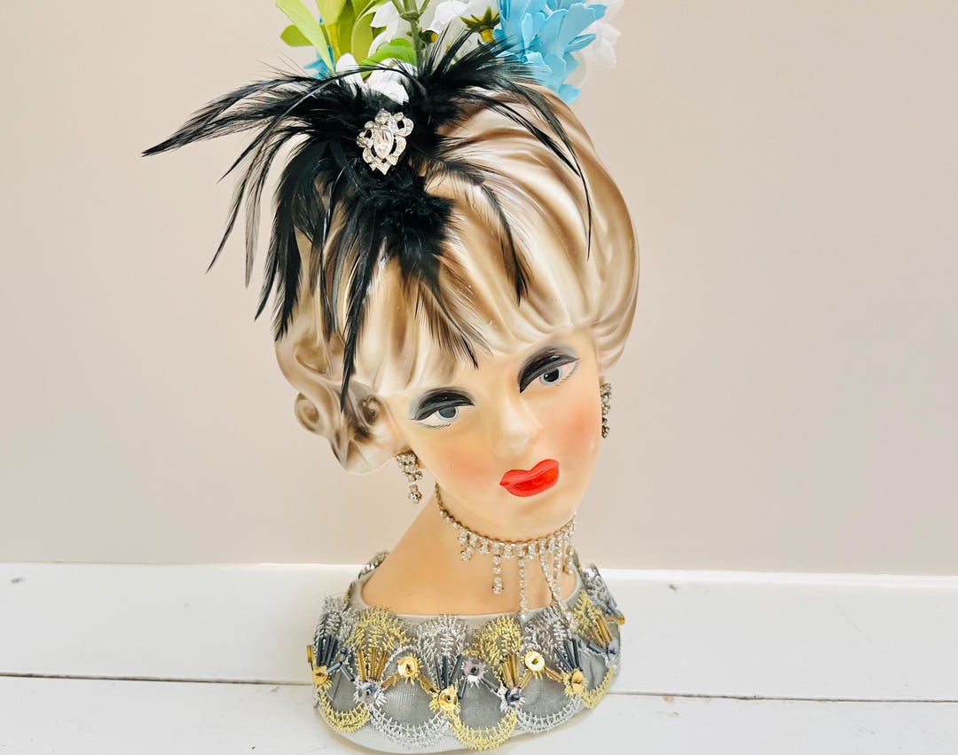 Vintage Napcoware Lady Head Vase: Mid-century Porcelain Planter
