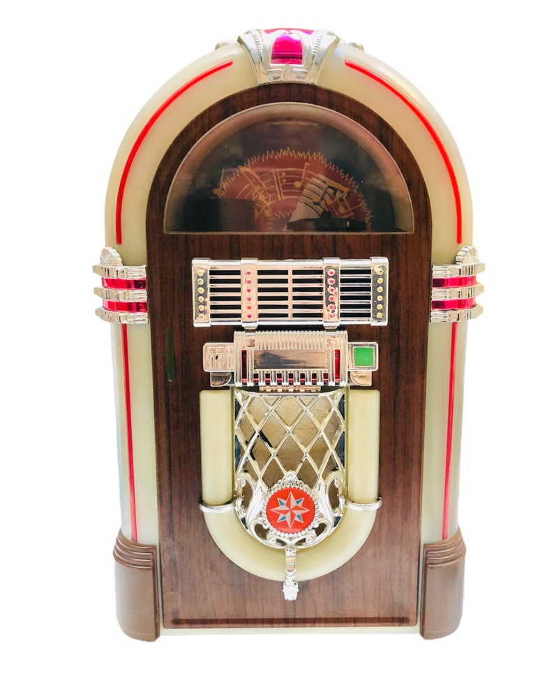 IMA Vintage Jukebox Table Top Radio Decoration Radio Coin Bank JB-1 image 1