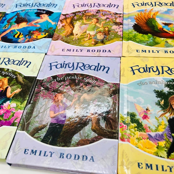 Fairy Realm Hardcover Novel Books Girls Fantasy and Magic Full Set #1-10 90’s Reading Series Tween Kids Book Novels