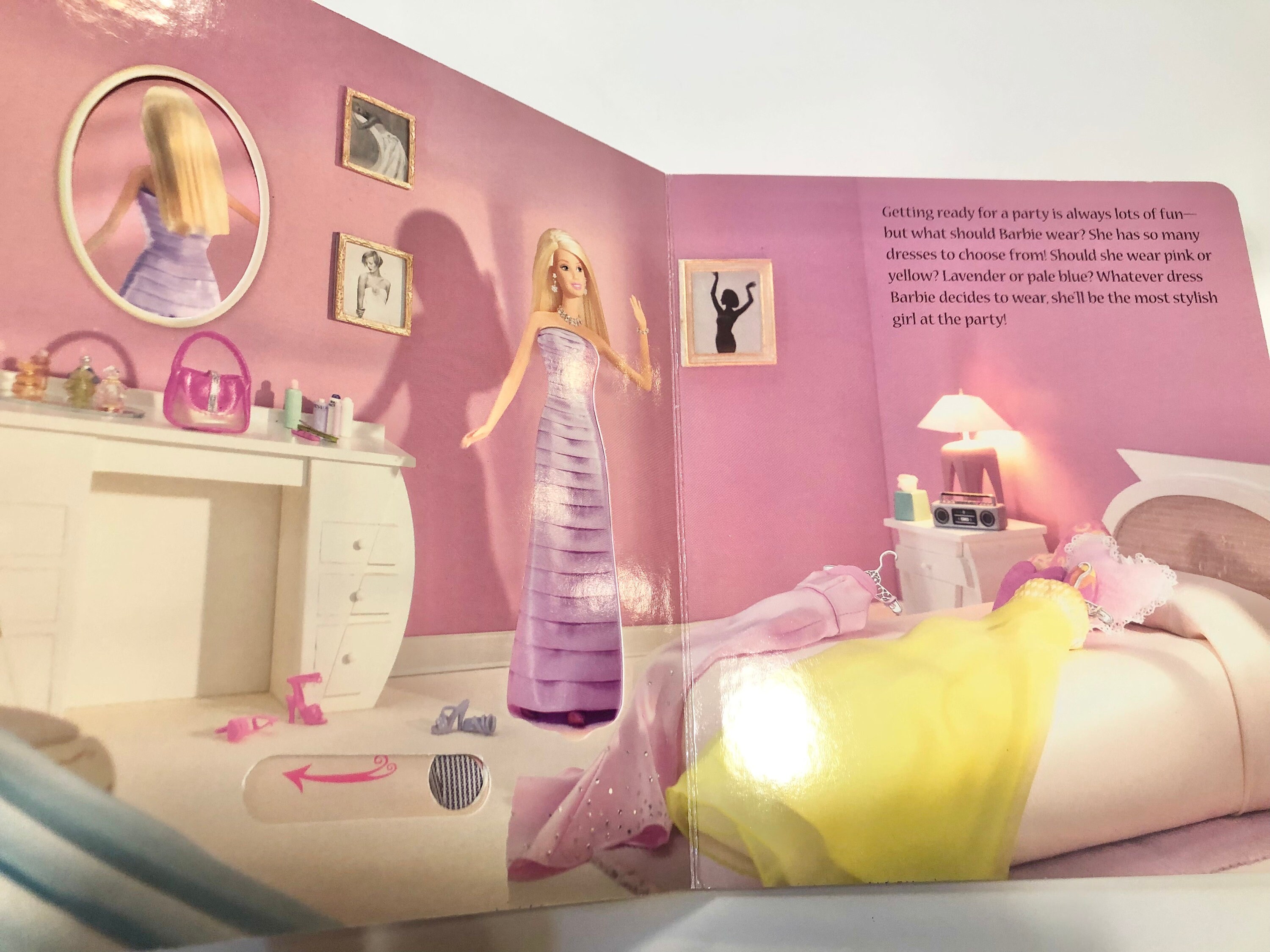 Barbie Party Magic Board Book Mattel 2001 Rare the Readers Digest Childrens Books Kids Girls Change Dress Etsy