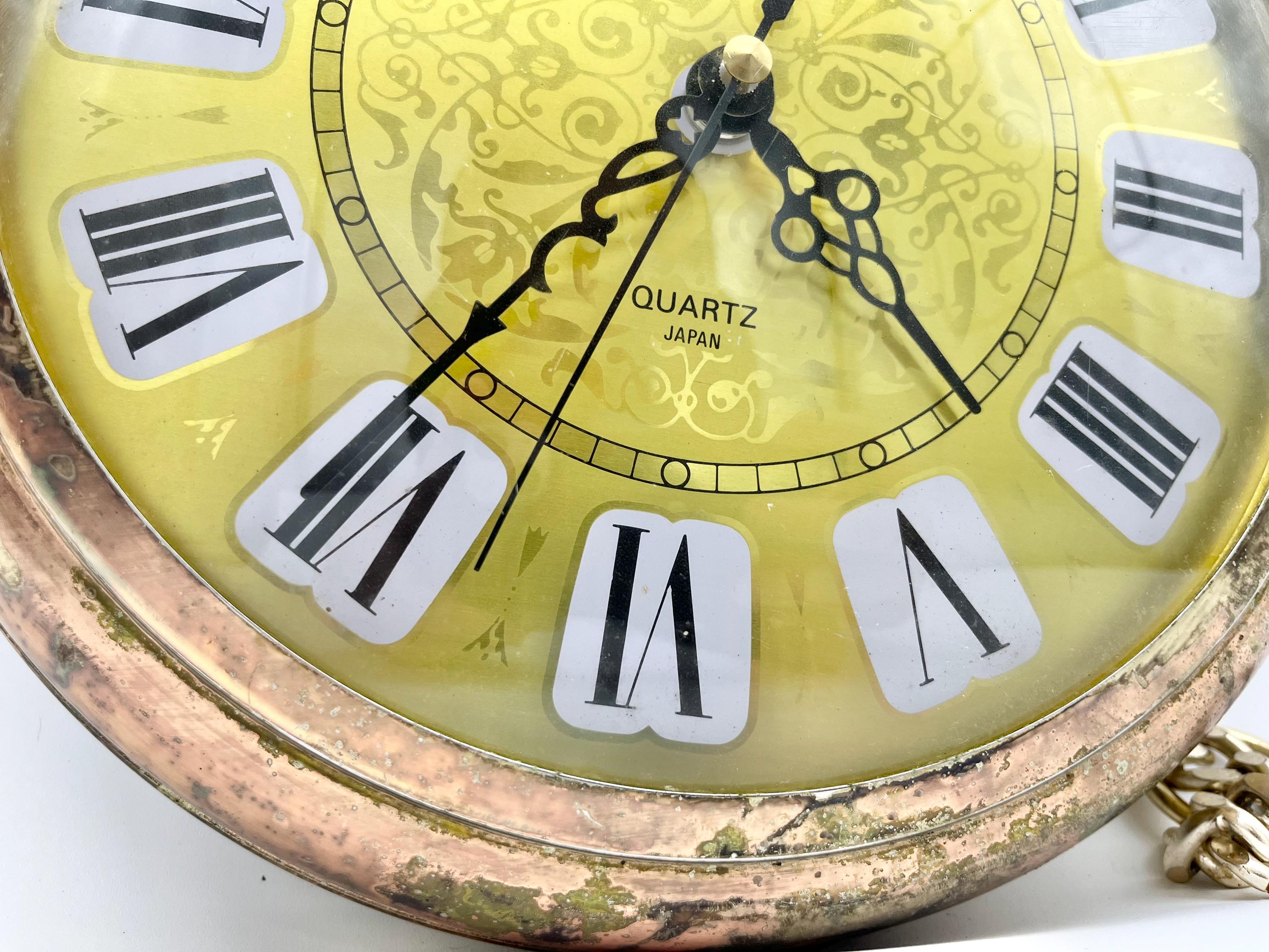 ヴィンテージ Landex 懐中時計スタイル 壁掛け時計 日本製 クォーツ