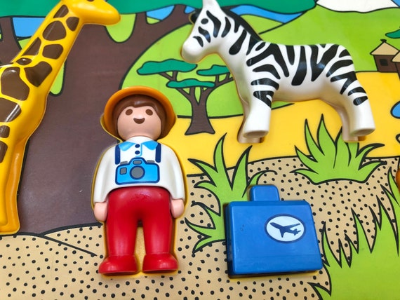 Rare PLAYMOBIL 123 Safari Animals Zoo 3D 6745 Puzzle-n-play 2008 Figures 