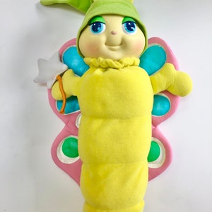 Vintage Glo Worm Butterfly Glow Hasbro 1985 Light Up Soft Plush Working Tested