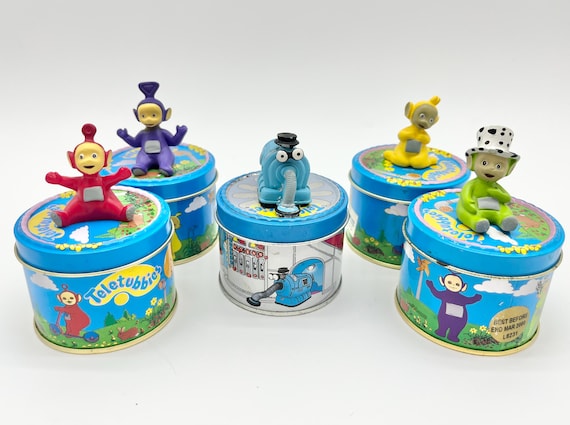 Vintage Teletubbies Toy Tins Set Confectionery 90s Teletubby Noo