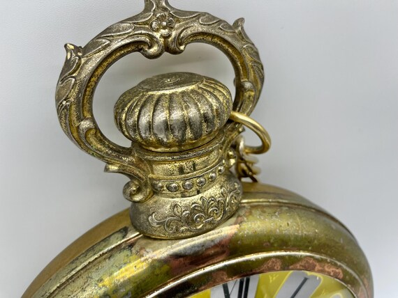 クラシックゴールド掛時計 Vintage Landex Pocket Watch Style Wall Clock Japan Quartz Metal