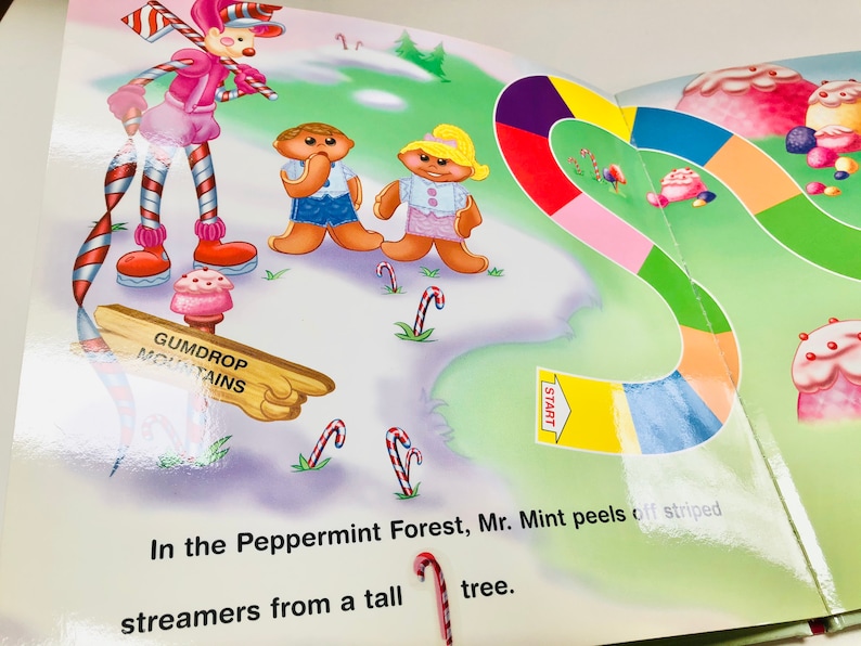 Candyland A Surprise Adventure Book and Game Stickers Spinner Hasbro