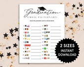 Graduation Emoji Pictionary Graduation Party Games High School Graduation Printable College Graduation Games Emoji Game Senior Grad Party