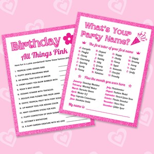 Girl Birthday Games Bundle Tween Birthday Games for Kids Fashion ...